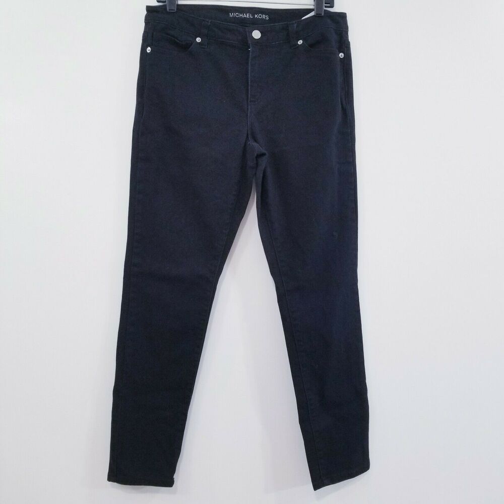 Michael Kors Skinny Jeans Black Denim Mid Rise